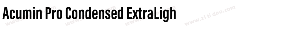 Acumin Pro Condensed ExtraLight字体转换
